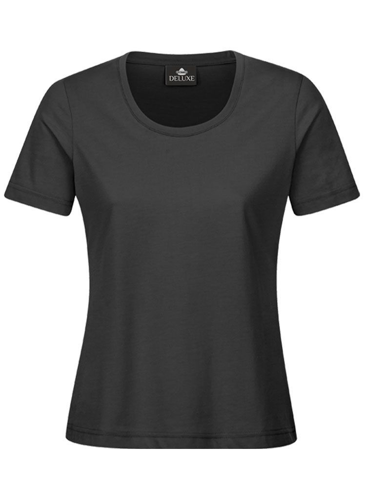 Anthrazit Damen T-Shirt mit Rundhals, tailliert, für Beruf & Freizeit