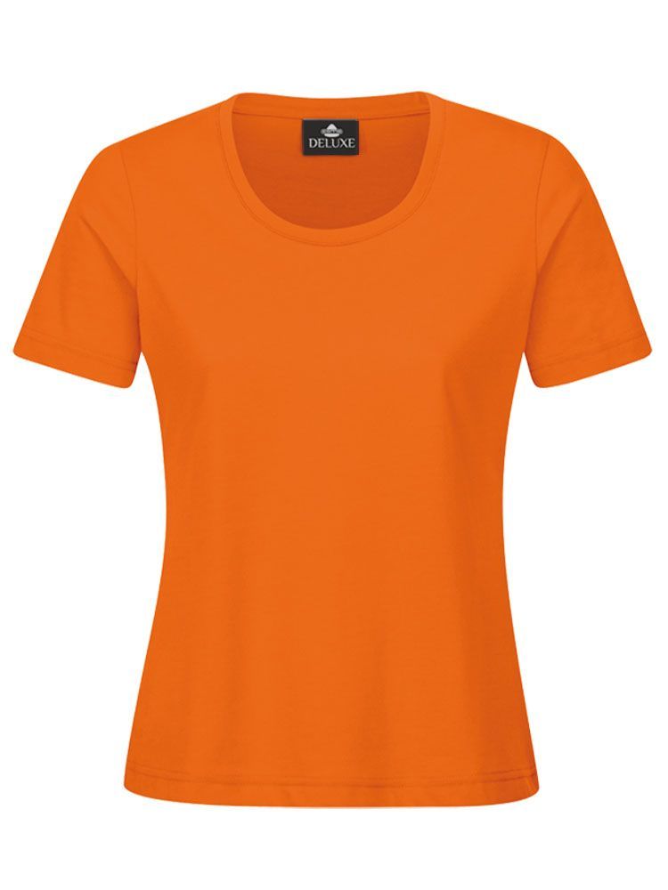 Oranges Damen T-Shirt mit Rundhals, tailliert, für Beruf & Freizeit