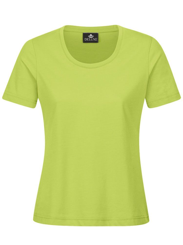 Hellgrünes Damen T-Shirt mit Rundhals, tailliert, für Beruf & Freizeit