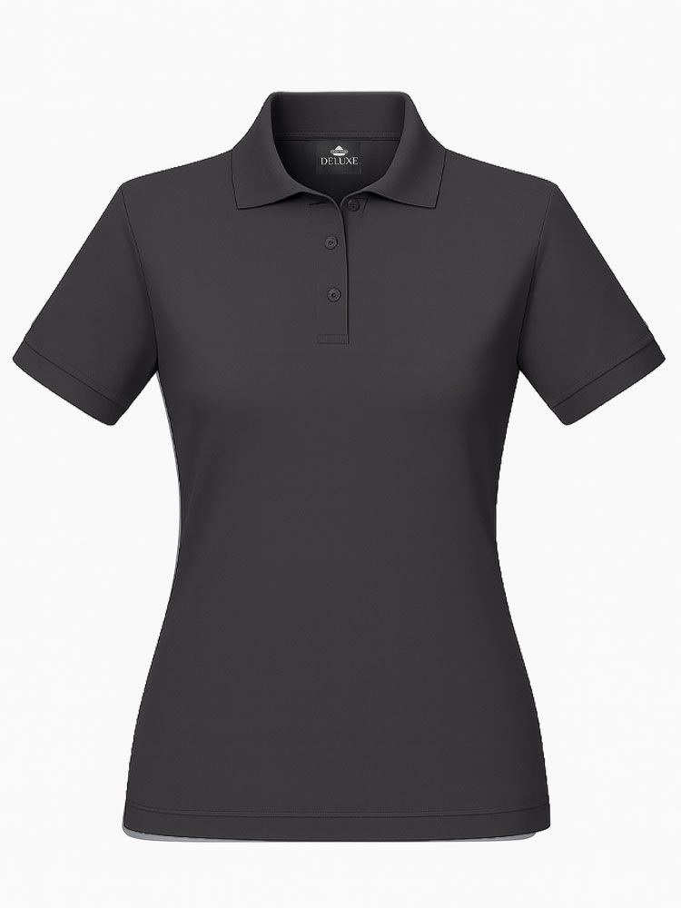 Poloshirt Damen Anthrazit – tailliertes Piqué, XS–5XL, 60 °C, pflegeleicht & formstabil