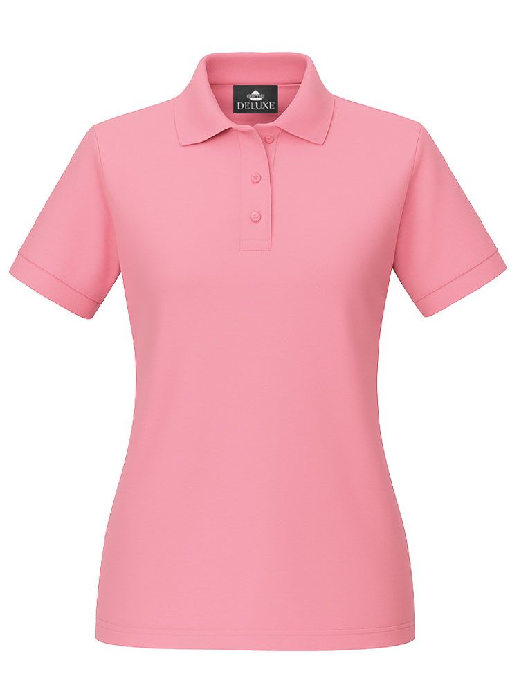 Poloshirt Damen Pink – tailliertes Piqué, XS–5XL, 60 °C, pflegeleicht & formstabil