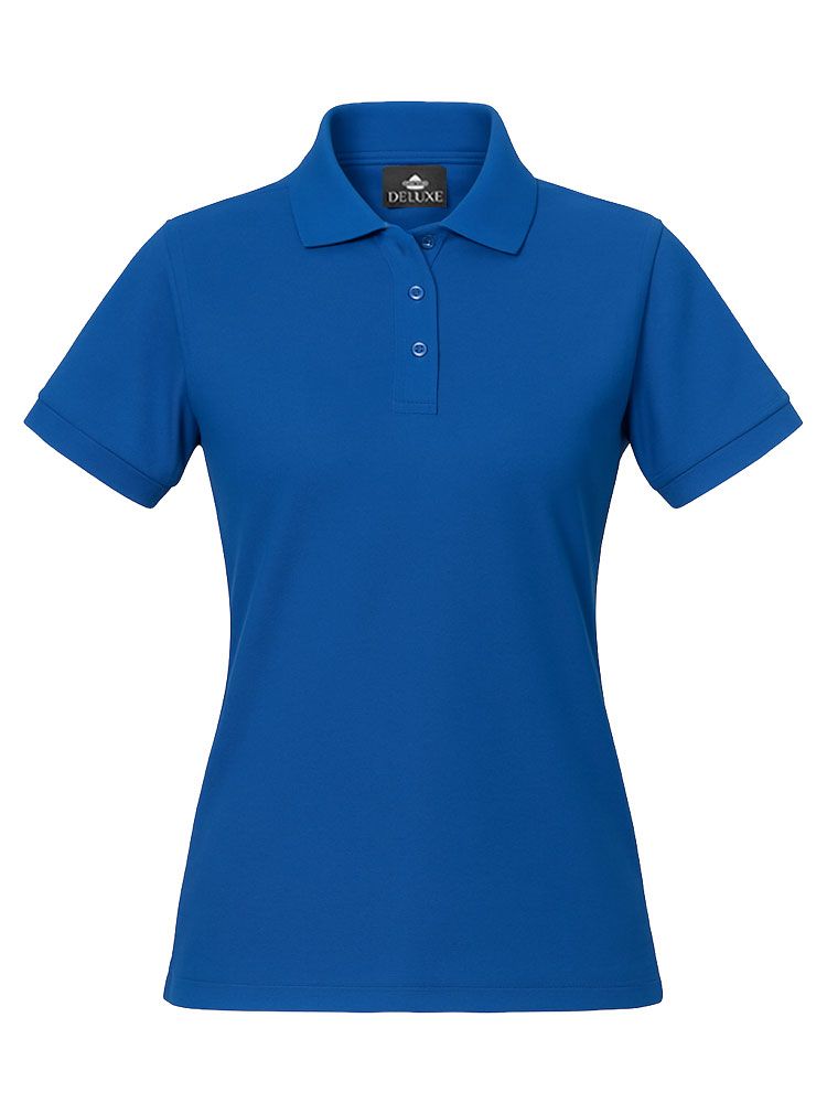 Poloshirt Damen Royalblau – tailliertes Piqué, XS–5XL, pflegeleicht & formstabil