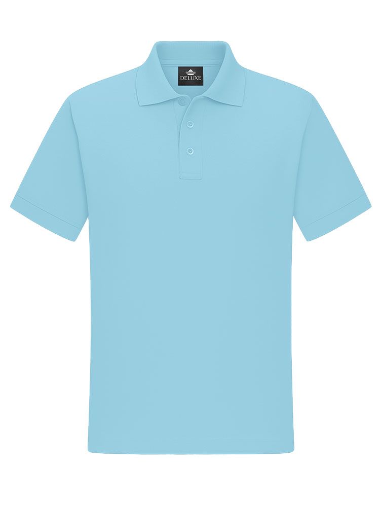 Poloshirt Herren Hellblau – klassisches Piqué Polo für Beruf, Service und Freizeit