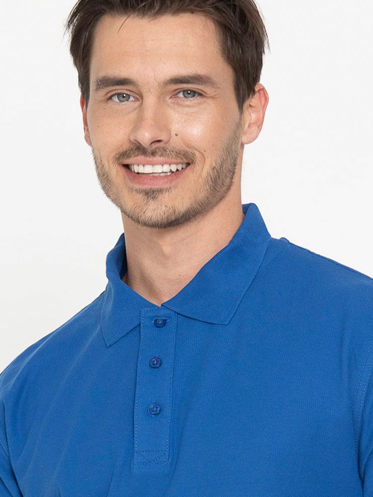 Poloshirt Herren Blau – klassisches Piqué Polo für Beruf, Freizeit und Teamwear
