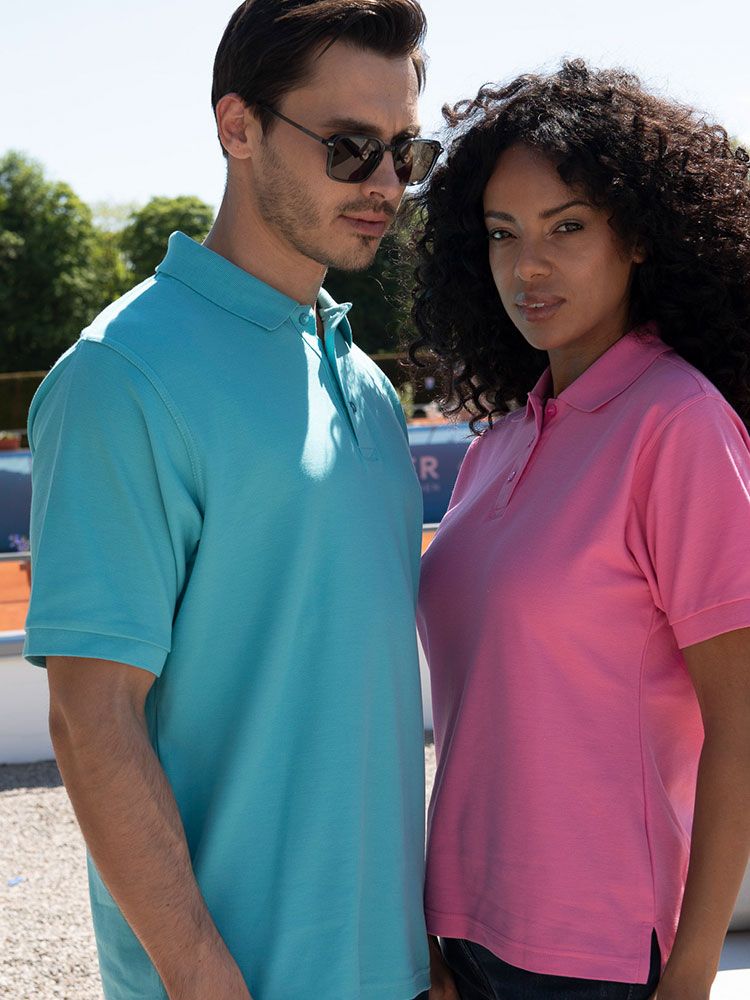 Poloshirt Türkis Herren – frisches Piqué Polo für Beruf, Service und Freizeit