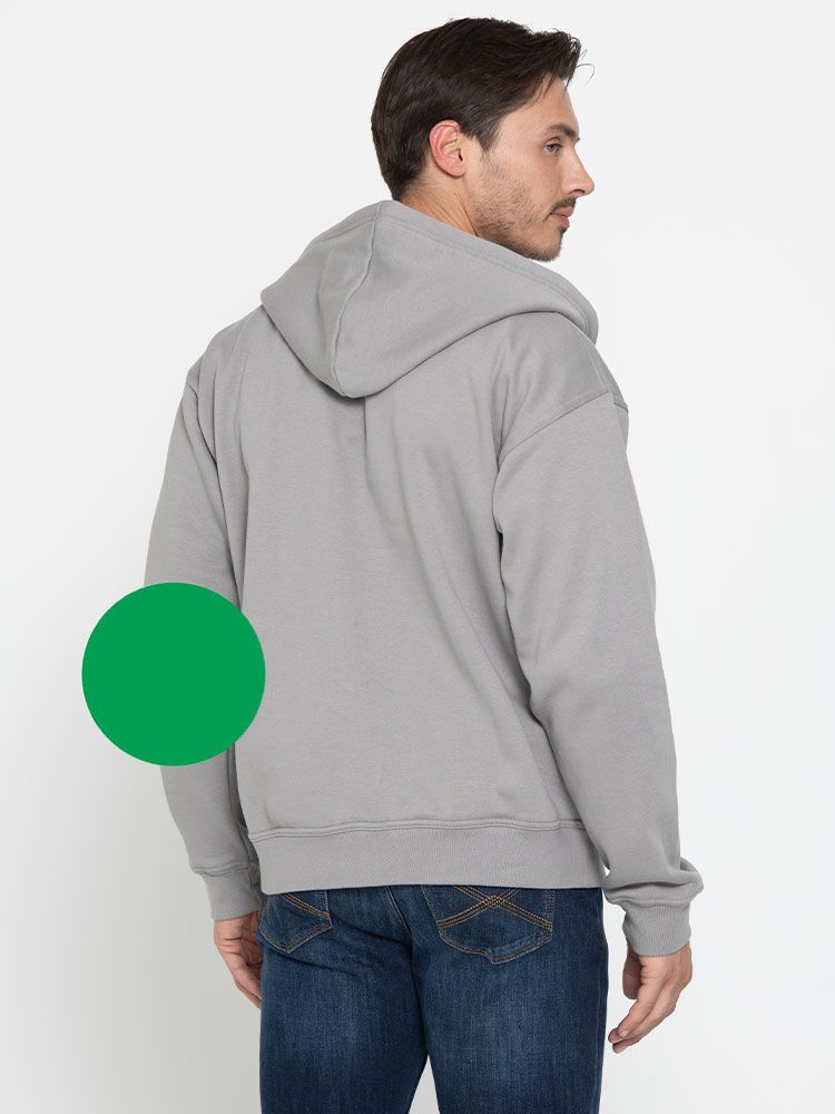 Grüne Unisex Kapuzen-Sweatjacke, gerade geschnitten, mit Kängurutaschen und Kapuze