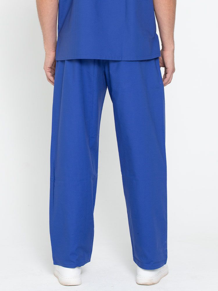 Medizinische Schlupfhose in Blau für Damen und Herren mit Gummibund und Gesäßtasche – geeignet für Klinik, Pflege und Praxis