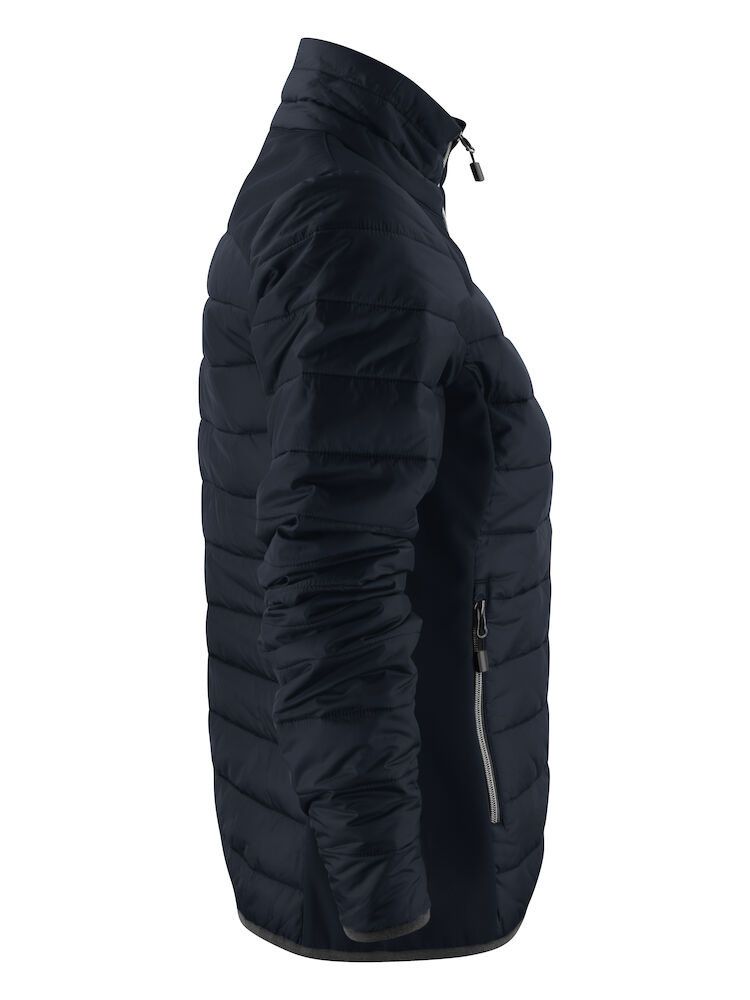 Hybridjacke Damen Expedition in Dunkelmarine mit Stepp und Softshell