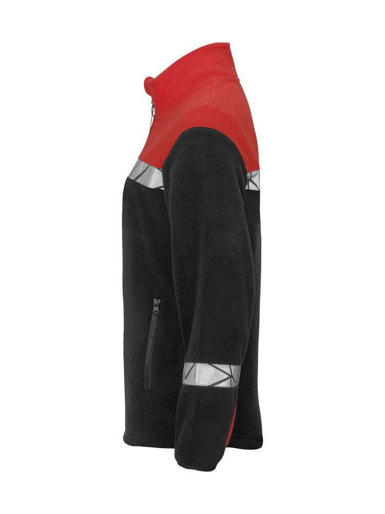 Rote Warnschutz Fleecejacke für Damen mit atmungsaktivem Fleece und funktionalem Schnitt
