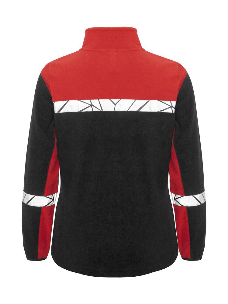 Rote Warnschutz Fleecejacke für Damen mit atmungsaktivem Fleece und funktionalem Schnitt