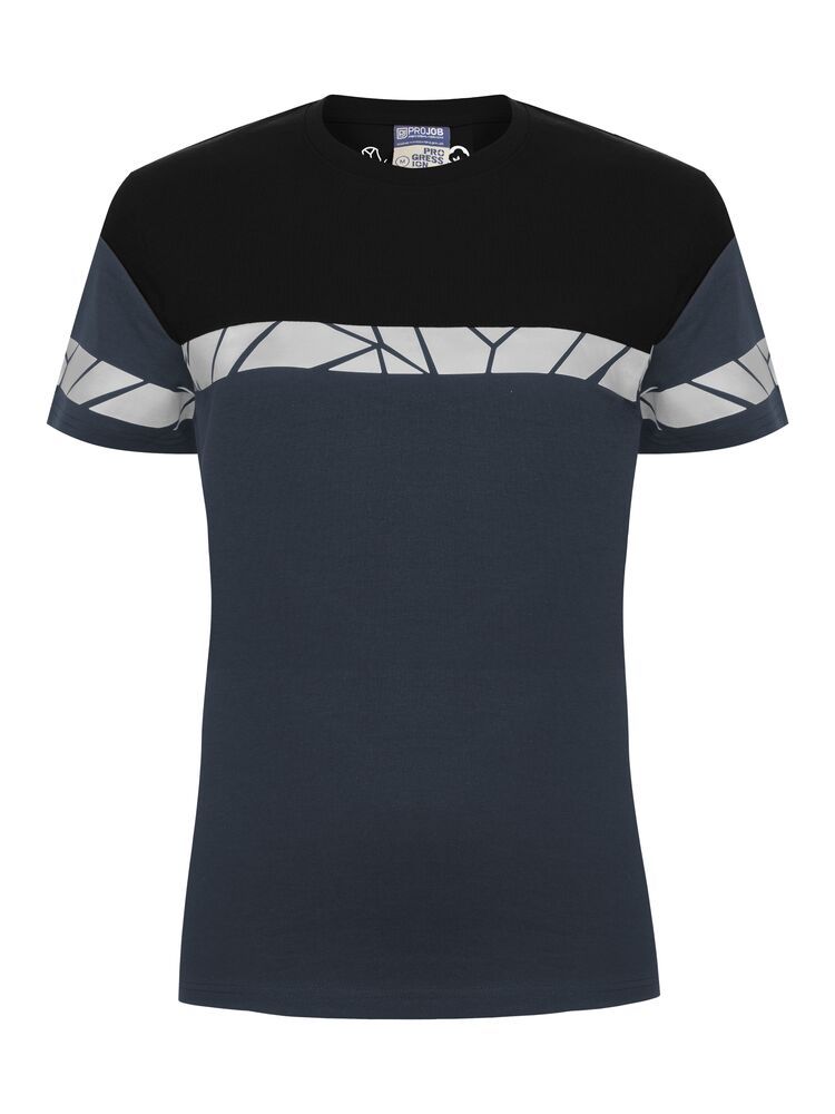 Marineblaues Damen-T-Shirt mit Reflektoren und sportlichem Schnitt