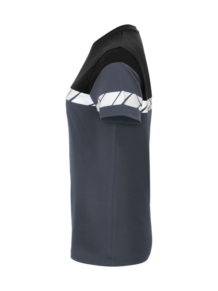 Marineblaues Damen-T-Shirt mit Reflektoren und sportlichem Schnitt