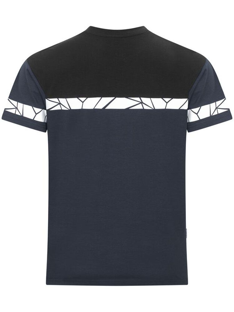 Herren Warnshirt marineblau mit reflektierenden Einsätzen und sportlichem Schnitt