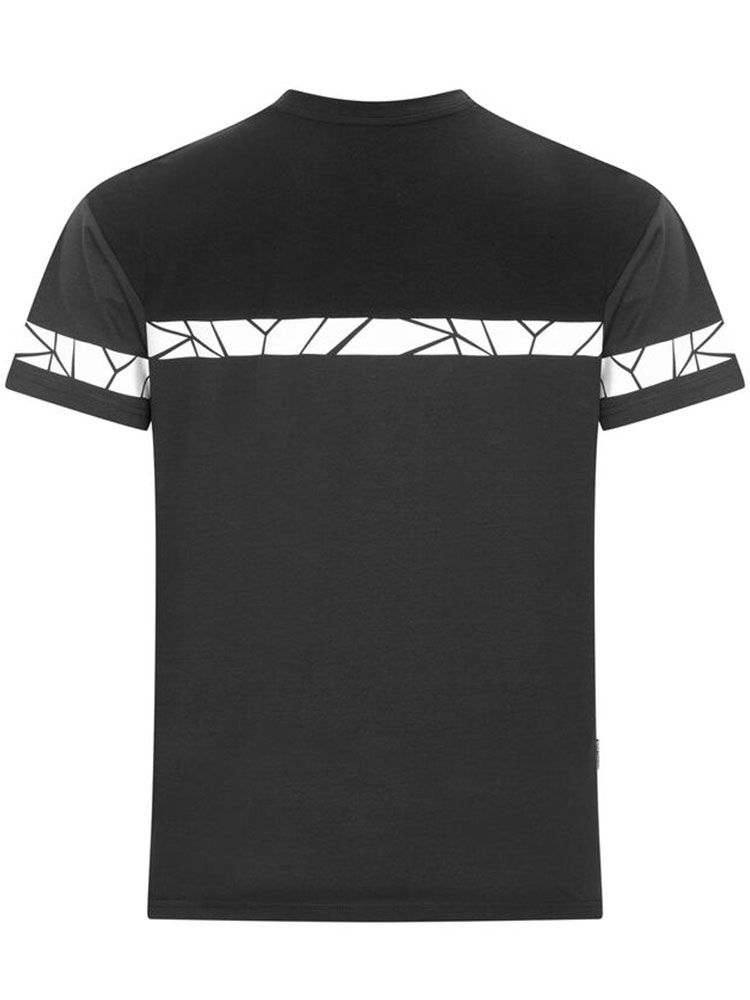 Graues Herren-T-Shirt mit reflektierenden Einsätzen und klassischem Schnitt