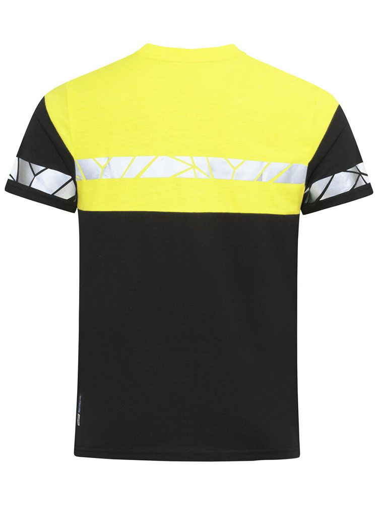 Gelbes Warn T-Shirt mit reflektierenden Einsätzen und sportlichem Schnitt