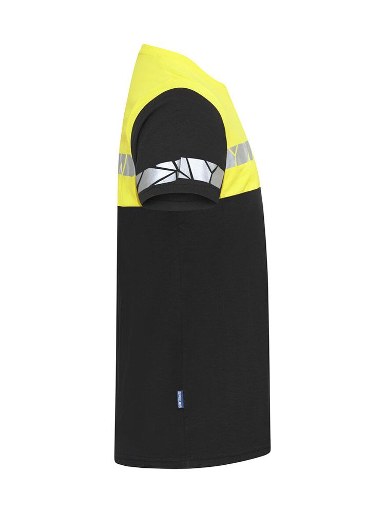 Gelbes Warn T-Shirt mit reflektierenden Einsätzen und sportlichem Schnitt