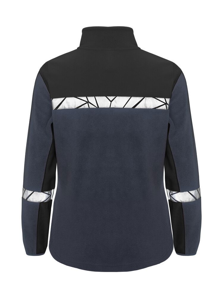 Marineblaue Warnschutzjacke für Damen mit atmungsaktivem Fleece und klassischem Look