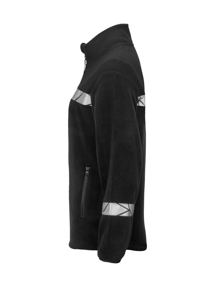 Sichtbare Fleecejacke für Damen in Grau, atmungsaktiv, leicht und pflegeleicht