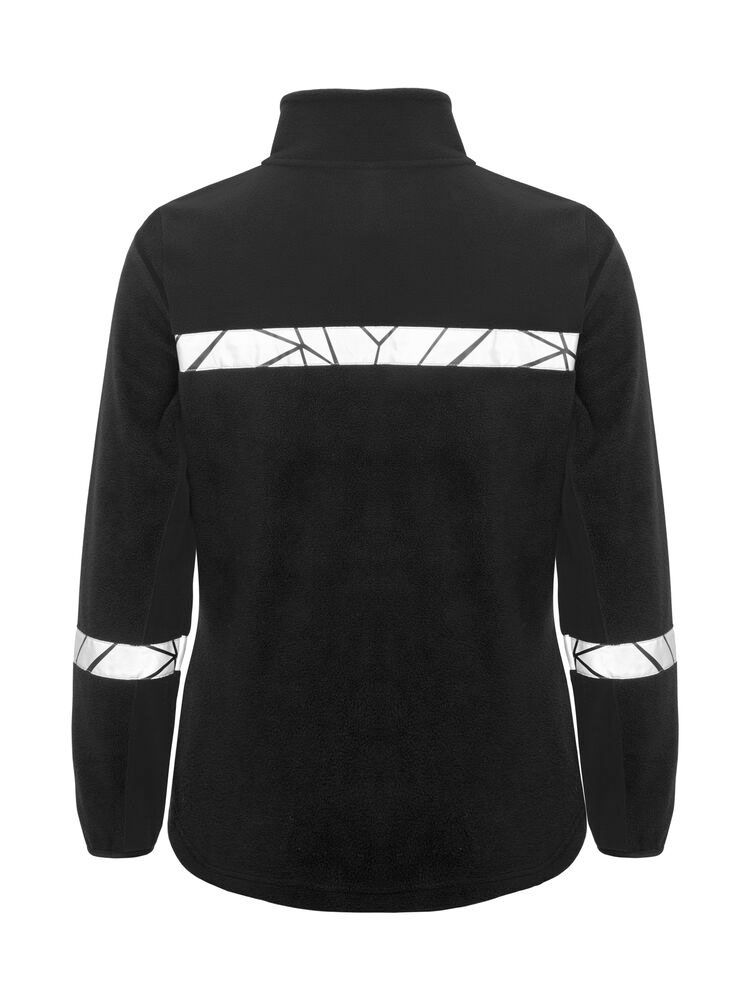 Sichtbare Fleecejacke für Damen in Grau, atmungsaktiv, leicht und pflegeleicht