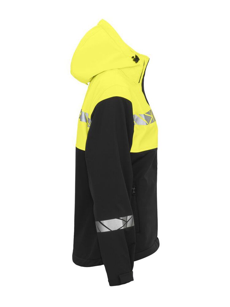 Sichtbare Softshelljacke für Damen