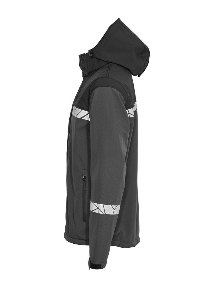 Warnschutz Regenjacke für Herren in farbe grau