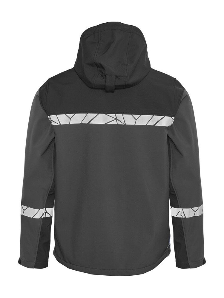 Warnschutz Regenjacke für Herren in farbe grau