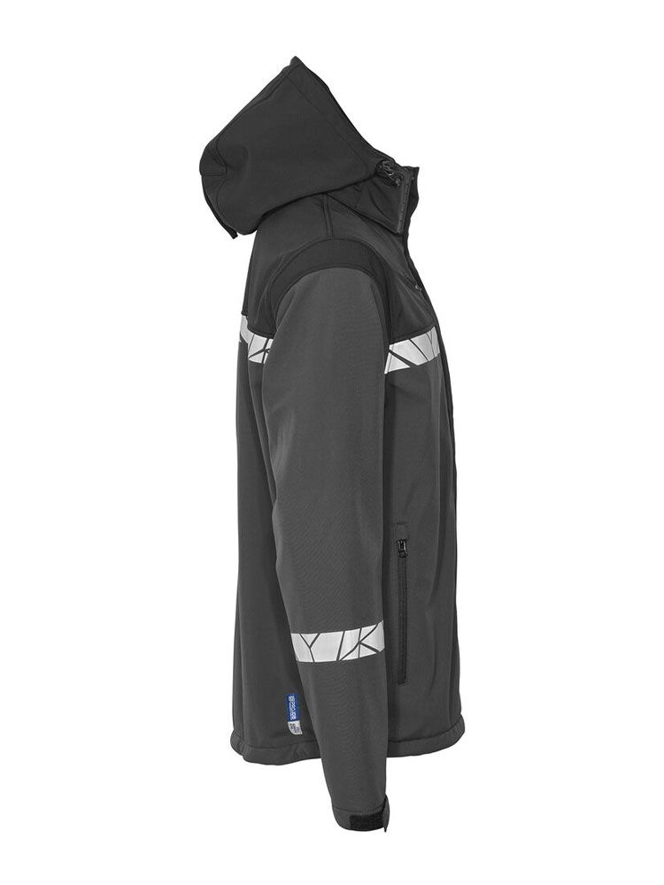 Warnschutz Regenjacke für Herren in farbe grau