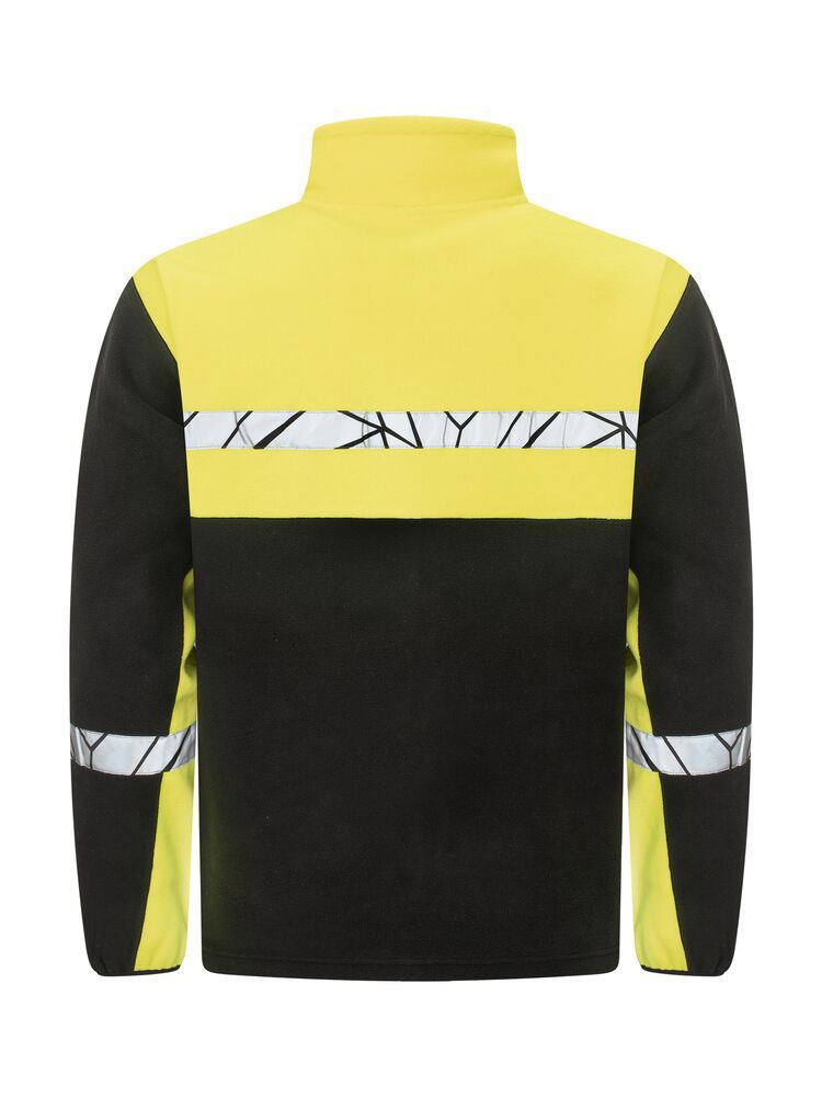 Gelbe Warnjacke Fleece für Herren mit atmungsaktivem Fleece und funktionalem Design