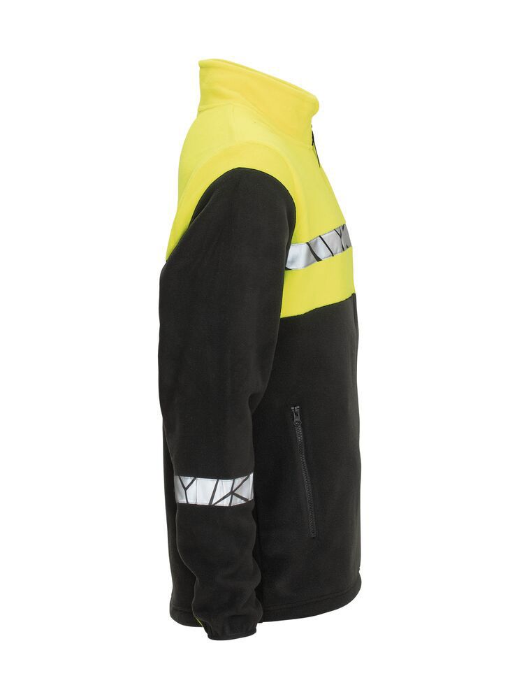 Gelbe Warnjacke Fleece für Herren mit atmungsaktivem Fleece und funktionalem Design