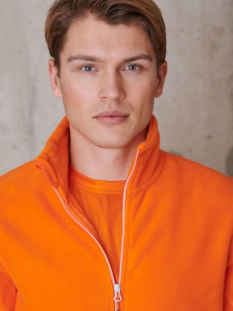 Fleecejacke für Herren im Winter Orange
