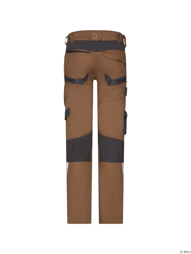 Arbeitshose Herren Dynax Next braun mit Stretch und Kniepolstertaschen