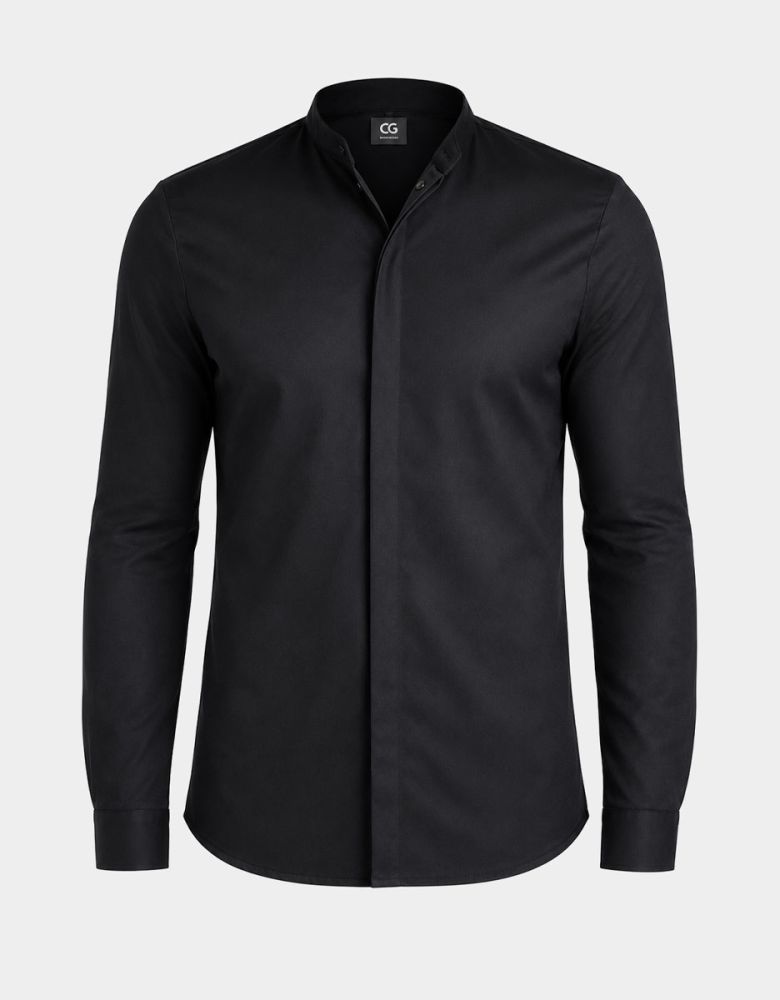 Herren Kochjacke Astoria schwarz mit Jersey-Rücken und modernem Schnitt