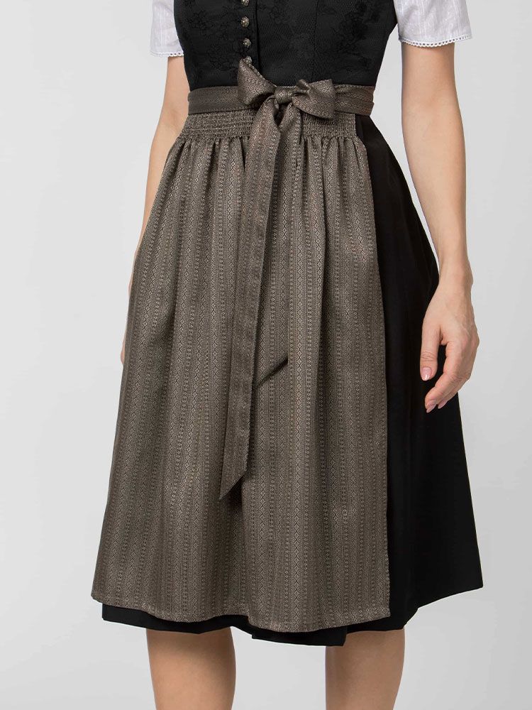Braune Dirndlschürze Annika 70 cm für Gastro Dirndl in Hotel und Service