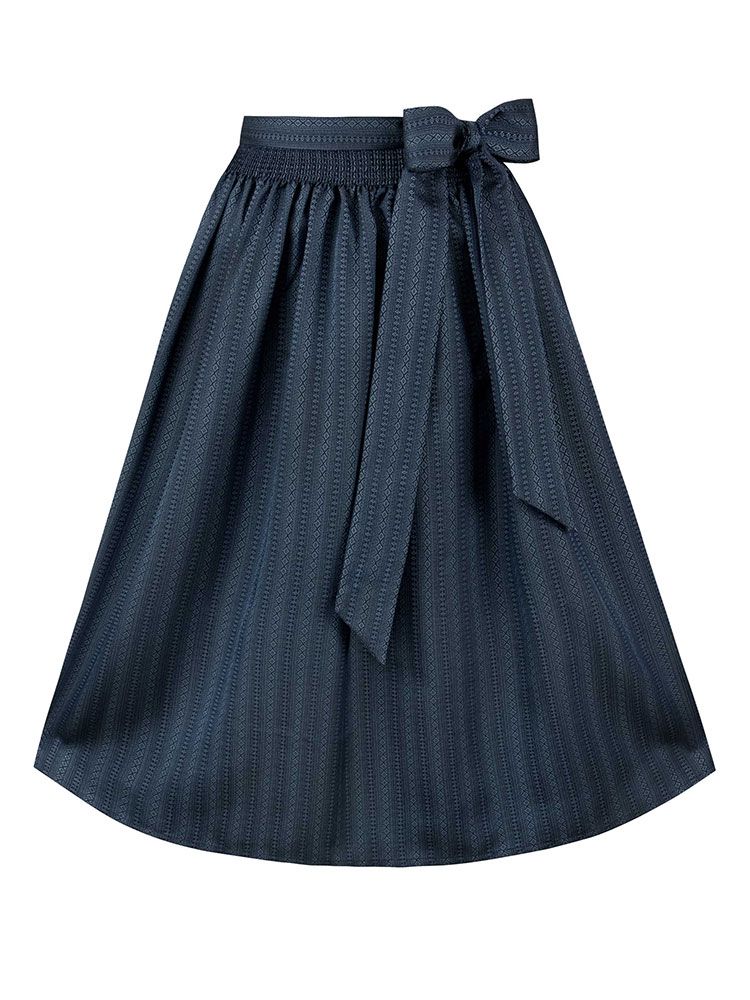 Dunkelblaue Dirndlschürze Annika 70 cm für Gastro Dirndl in Hotel und Service