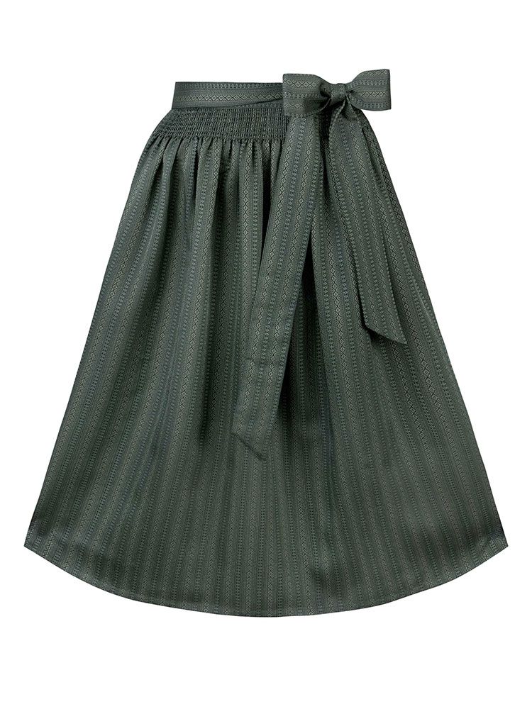 Dunkelgrüne Dirndlschürze Annika 70 cm für Gastro Dirndl in Hotel und Service