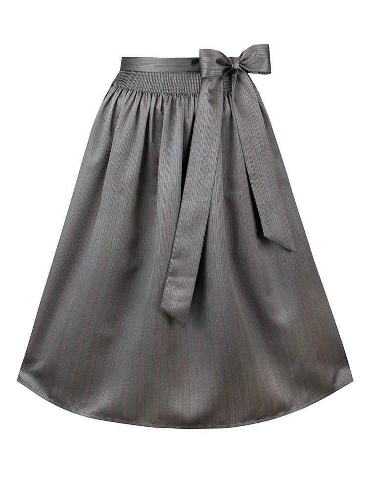 Graue Dirndlschürze Annika 70 cm für Gastro Dirndl in Hotel und Service