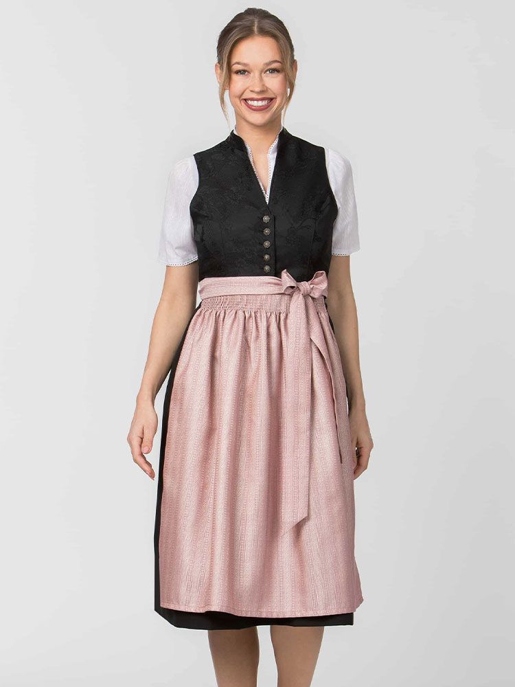 Rosa Dirndlschürze Annika 70 cm für Gastro Dirndl in Hotel und Service