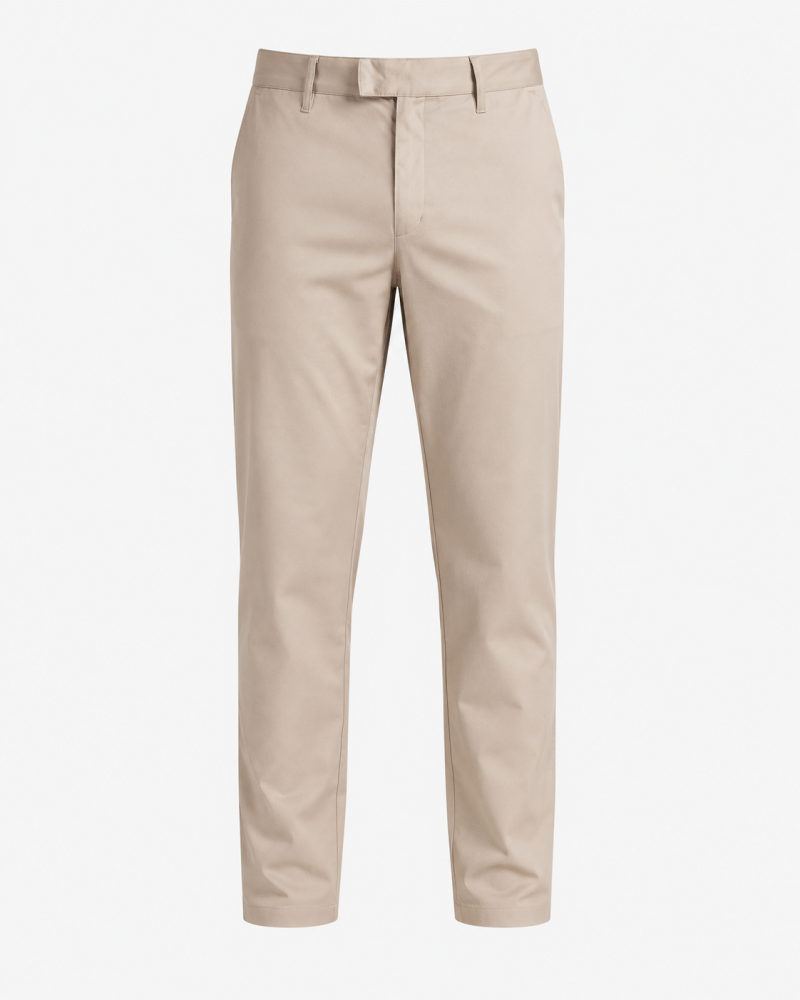 Beige Herren Arbeitshose Vincennes im Chino-Stil mit gerader Passform und Stretch-Anteil