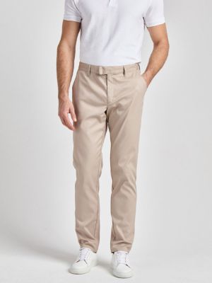 Beige Herren Arbeitshose Vincennes im Chino-Stil mit gerader Passform und Stretch-Anteil