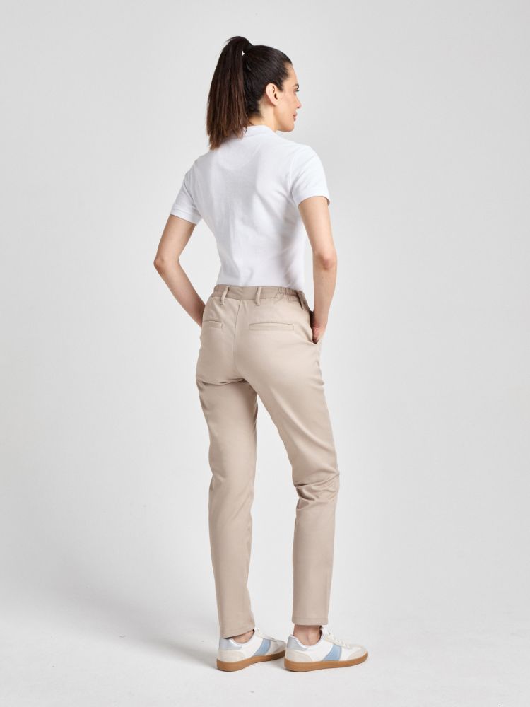 Beige Arbeitshose Damen Susannville im Chino-Stil mit gerader Passform und Stretch-Anteil