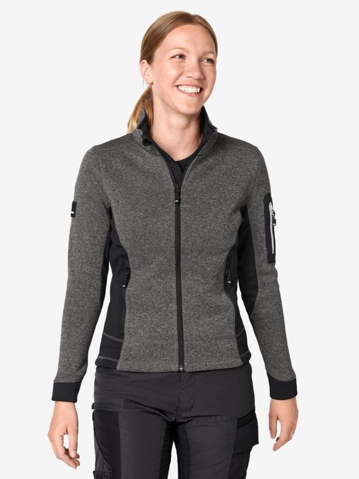 Damen Fleecejacke Marieke anthrazit-schwarz