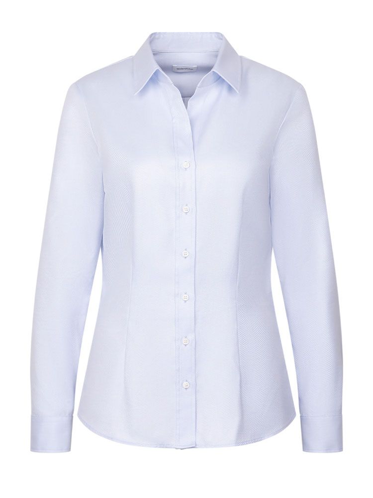 Feminine Slim-Fit-Bluse aus feinem Baumwoll-Twill