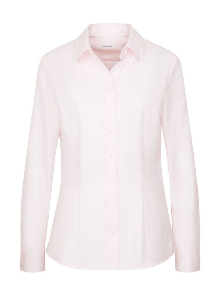 Feminine Slim-Fit-Bluse aus feinem Baumwoll-Twill
