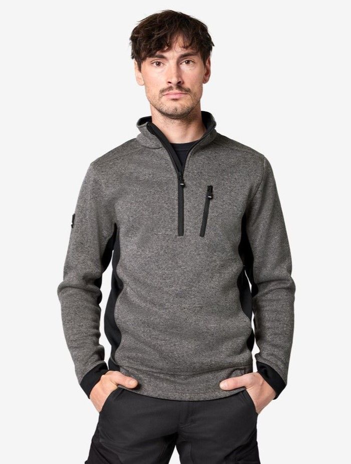 Unisex Fleece Troyer Patrick anthrazit-schwarz