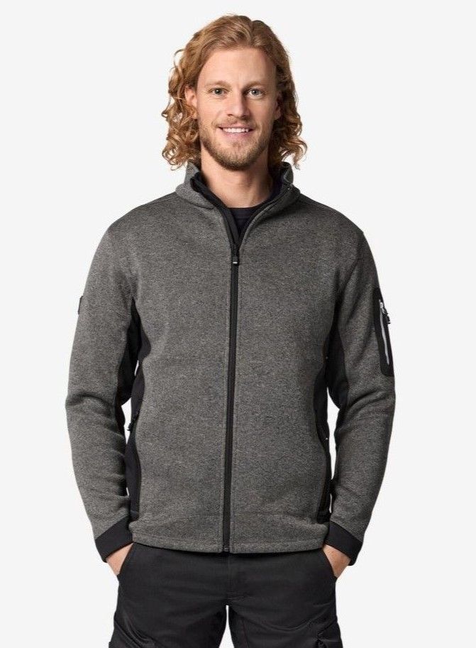Unisex Fleecejacke Christoph anthrazit-schwarz