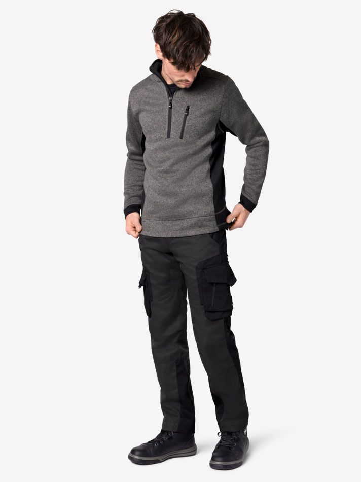 FHB Arbeitshose in Anthrazit-Schwarz mit praktischen Taschen für Handwerk und Workwear
