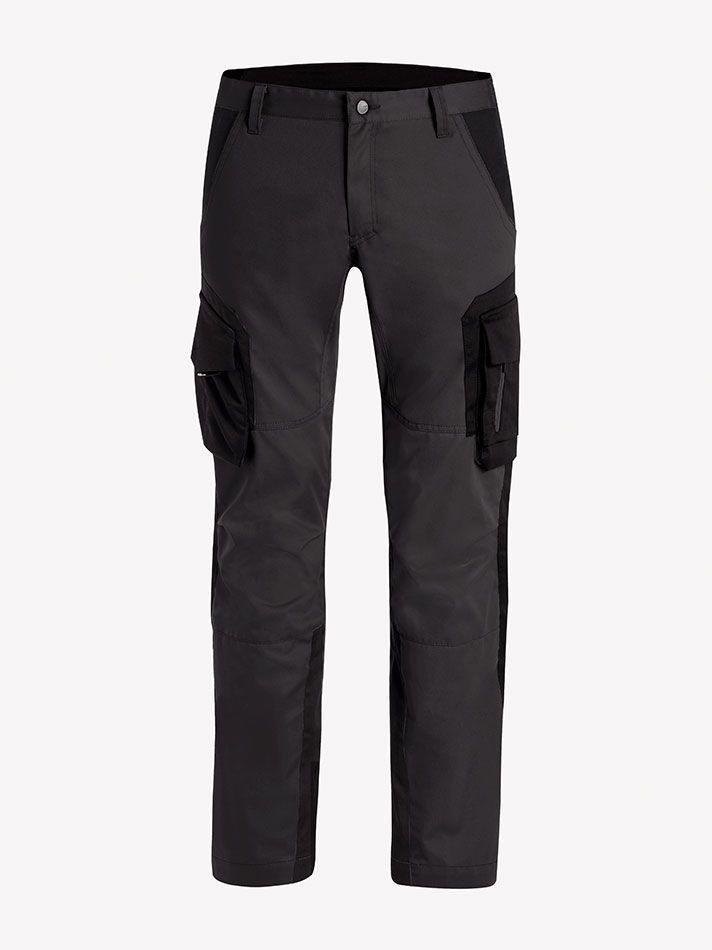 FHB Arbeitshose in Anthrazit-Schwarz mit praktischen Taschen für Handwerk und Workwear