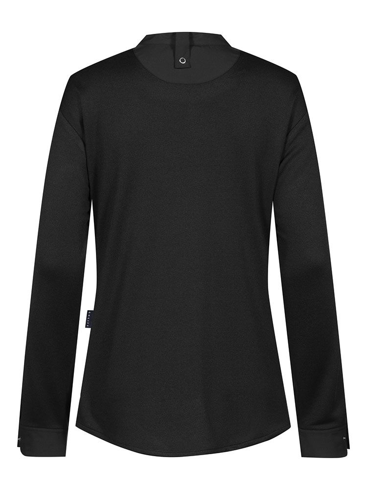 Greiff Damen Kochhemd mit Jerseyeinsatz Schwarz
