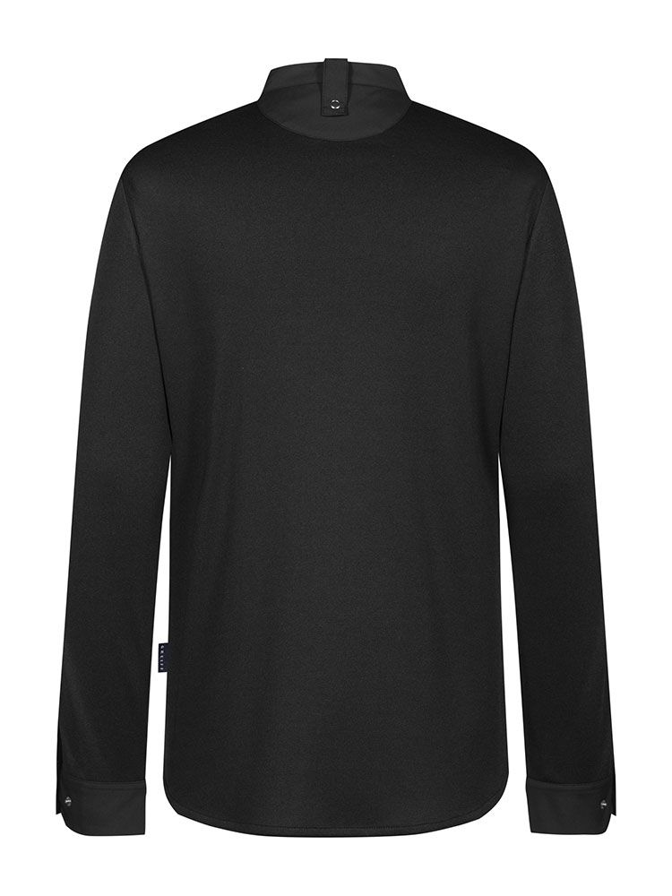Greiff Herren Kochhemd mit Jerseyeinsatz Schwarz