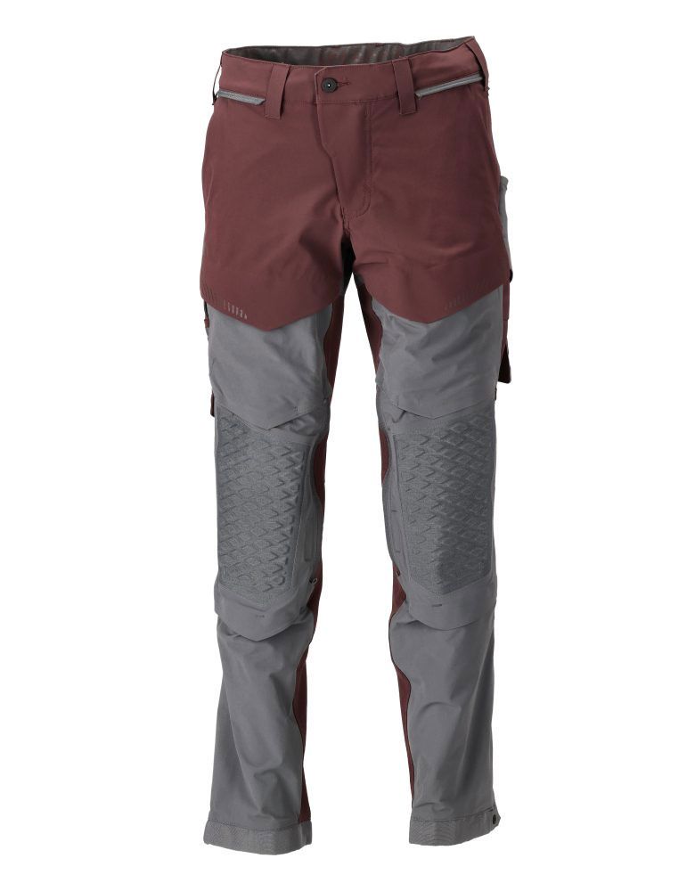 MASCOT Herren Hose mit Knietaschen Bordeaux/Anthrazitgrau 22279